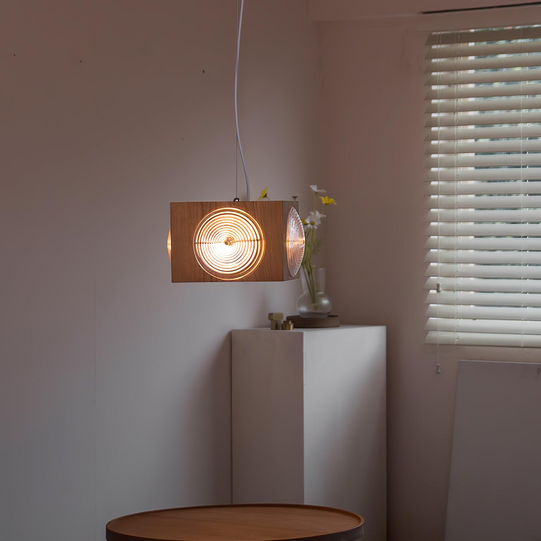 Houten Vintage Camera  Hanglamp