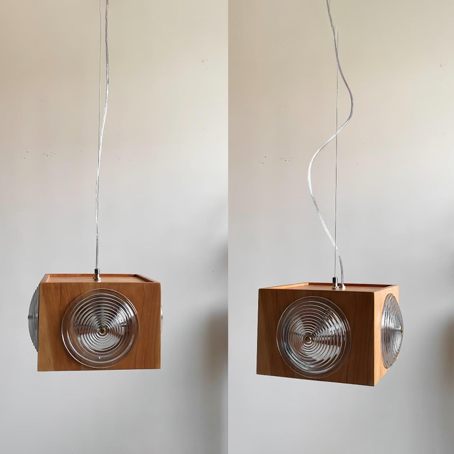 Houten Vintage Camera  Hanglamp