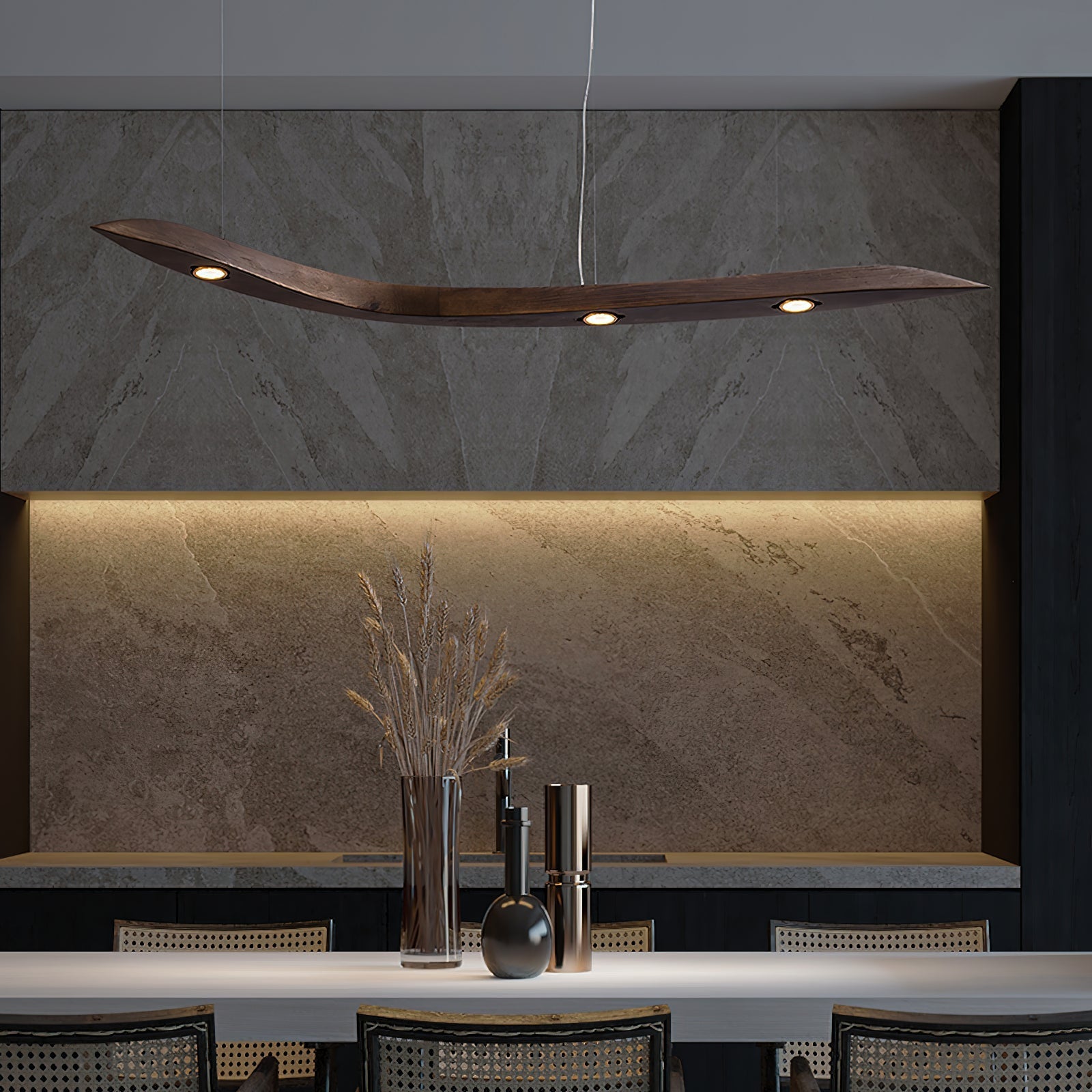 Weloma Wave Houten Hanglamp