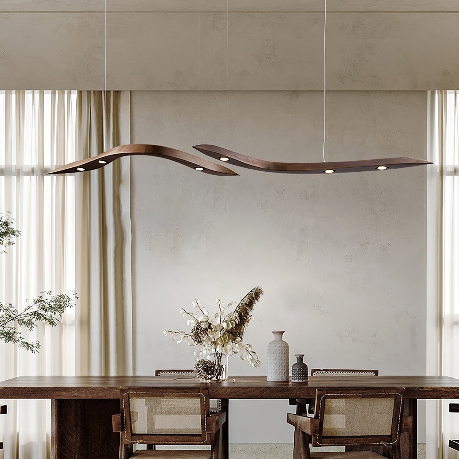 Weloma Wave Houten Hanglamp