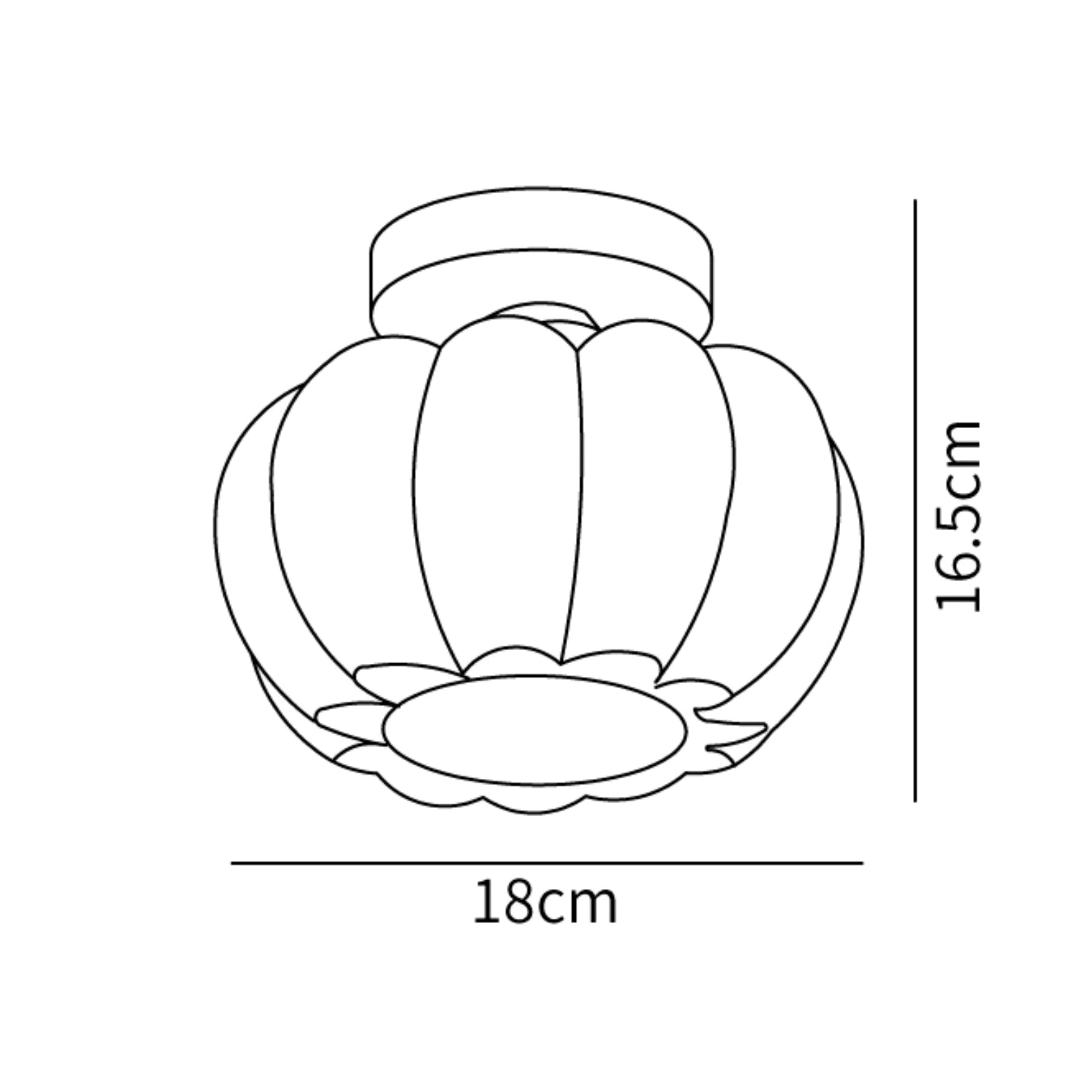 Pompus Pompoen Plafondlamp
