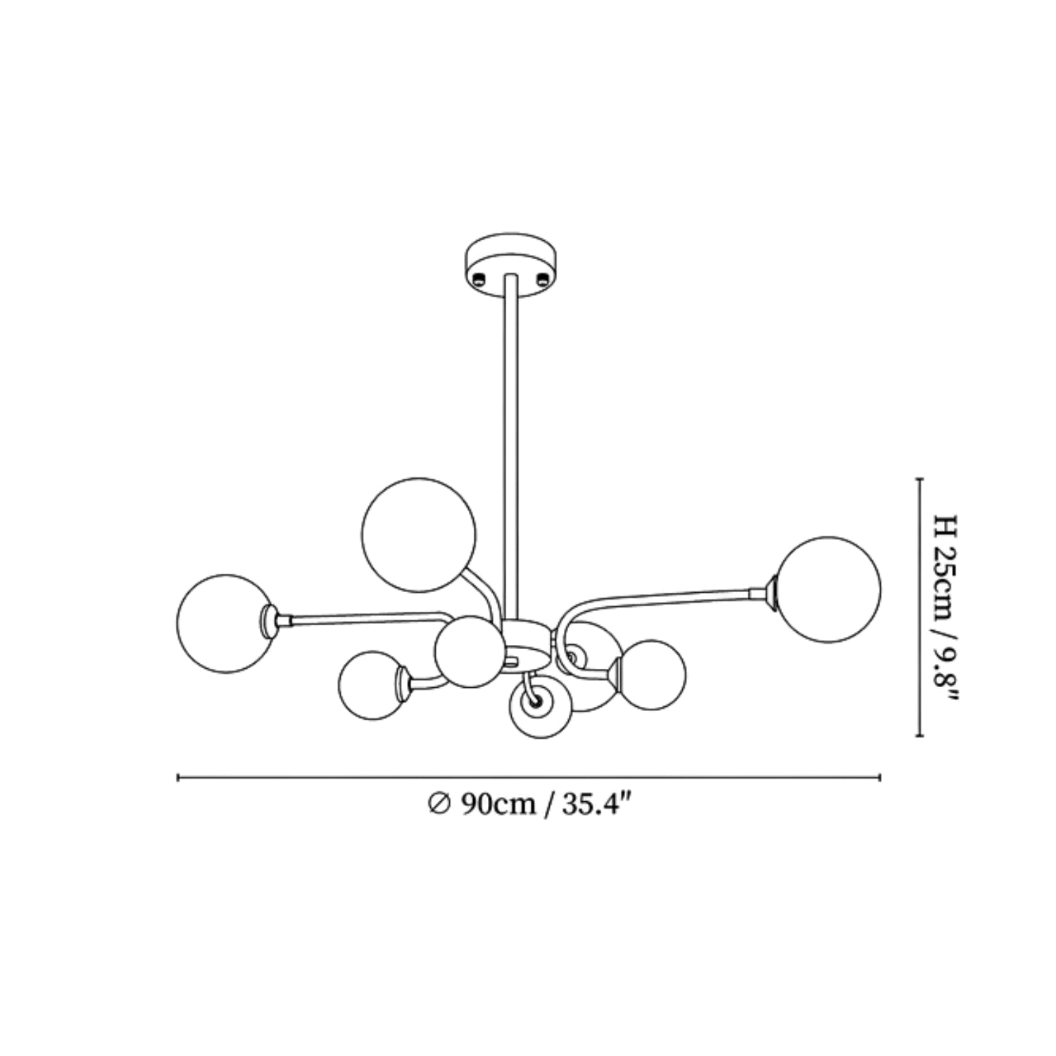 Balldome Plafondlamp