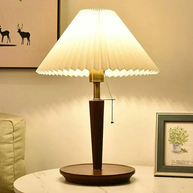 Lea Vintage Houten Tafellamp